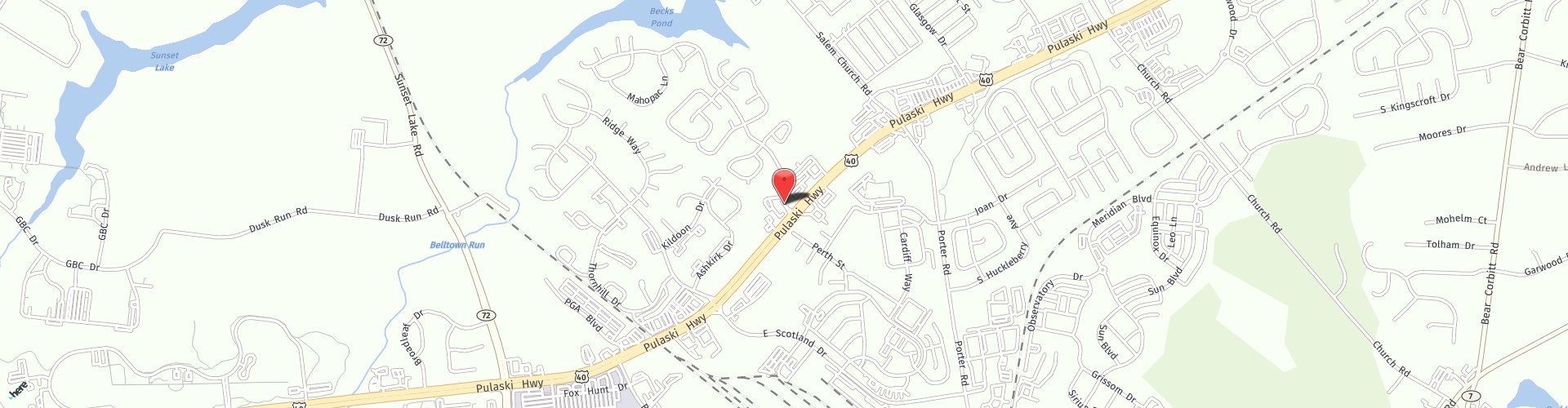 Location Map: 101 Becks Woods Drive Bear, DE 19701