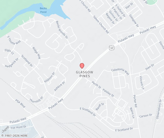 Location Map: 101 Becks Woods Drive Bear, DE 19701